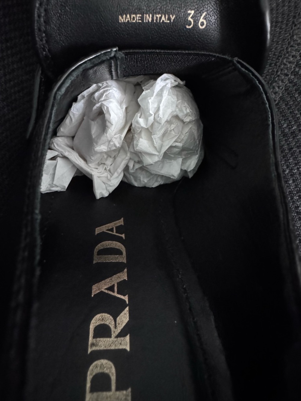 Prada women’s black brushed loafers size IT 36/US 6 with box - Picture 13 of 17